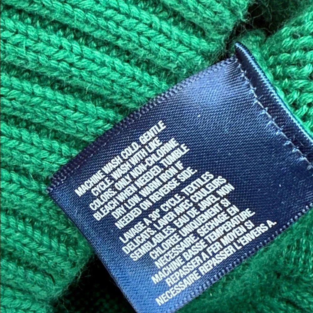 Polo Ralph Lauren Toddler Boys Green Cotton Knit Hoodie Sweater Size 2/2T